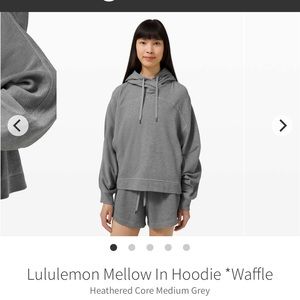 Lululemon Mellow In Hoodie Grey *Waffle